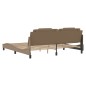 vidaXL Bettgestell mit Kopfteil Cappuccino-Braun 200x200 cm Kunstleder vidaXL Bettgestell mit Kopfteil Cappuccino-Braun 200x200 cm Kunstleder