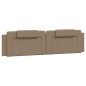 vidaXL Bettgestell mit Kopfteil Cappuccino-Braun 200x200 cm Kunstleder vidaXL Bettgestell mit Kopfteil Cappuccino-Braun 200x200 cm Kunstleder