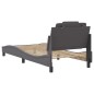 vidaXL Bettgestell mit Kopfteil Grau 90x190 cm Kunstleder vidaXL Bettgestell mit Kopfteil Grau 90x190 cm Kunstleder
