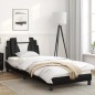 vidaXL Bettgestell mit LED Schwarz und Weiß 90x200 cm Kunstleder vidaXL Bettgestell mit LED Schwarz und Weiß 90x200 cm Kunstleder