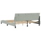 vidaXL Bettgestell mit LED-Leuchten Hellgrau 180x200 cm Samt vidaXL Bettgestell mit LED-Leuchten Hellgrau 180x200 cm Samt