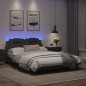 vidaXL Bettgestell mit LED Grau 120x200 cm Kunstleder vidaXL Bettgestell mit LED Grau 120x200 cm Kunstleder