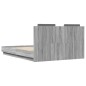 vidaXL Bettgestell mit Kopfteil Grau Sonoma 135x190 cm Holzwerkstoff vidaXL Bettgestell mit Kopfteil Grau Sonoma 135x190 cm Holzwerkstoff