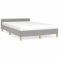 vidaXL Bettgestell mit Kopfteil Hellgrau 120x190 cm Stoff vidaXL Bettgestell mit Kopfteil Hellgrau 120x190 cm Stoff