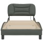 vidaXL Bettgestell mit LED Dunkelgrau 90x190 cm Stoff vidaXL Bettgestell mit LED Dunkelgrau 90x190 cm Stoff