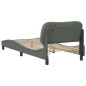 vidaXL Bettgestell mit LED Dunkelgrau 90x190 cm Stoff vidaXL Bettgestell mit LED Dunkelgrau 90x190 cm Stoff