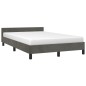 vidaXL Bettgestell mit Kopfteil Dunkelgrau 120x190 cm Samt vidaXL Bettgestell mit Kopfteil Dunkelgrau 120x190 cm Samt