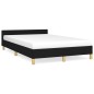vidaXL Bettgestell mit Kopfteil Schwarz 120x190 cm Stoff vidaXL Bettgestell mit Kopfteil Schwarz 120x190 cm Stoff