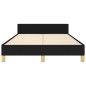 vidaXL Bettgestell mit Kopfteil Schwarz 120x190 cm Stoff vidaXL Bettgestell mit Kopfteil Schwarz 120x190 cm Stoff