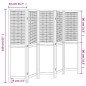 vidaXL 5-tlg. Raumteiler Weiß Massivholz Paulownia vidaXL 5-tlg. Raumteiler Weiß Massivholz Paulownia