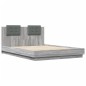 vidaXL Bettgestell mit Kopfteil Grau Sonoma 120x200 cm Holzwerkstoff vidaXL Bettgestell mit Kopfteil Grau Sonoma 120x200 cm Holzwerkstoff