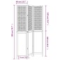 vidaXL 3-tlg. Raumteiler Weiß Massivholz Paulownia vidaXL 3-tlg. Raumteiler Weiß Massivholz Paulownia