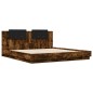 vidaXL Bettgestell mit Kopfteil Räuchereiche 200x200 cm Holzwerkstoff vidaXL Bettgestell mit Kopfteil Räuchereiche 200x200 cm Holzwerkstoff