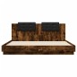 vidaXL Bettgestell mit Kopfteil Räuchereiche 200x200 cm Holzwerkstoff vidaXL Bettgestell mit Kopfteil Räuchereiche 200x200 cm Holzwerkstoff