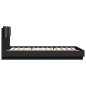 vidaXL Bettgestell mit Kopfteil Schwarz 120x200 cm Holzwerkstoff vidaXL Bettgestell mit Kopfteil Schwarz 120x200 cm Holzwerkstoff
