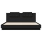 vidaXL Bettgestell mit Kopfteil Schwarz 160x200 cm Holzwerkstoff vidaXL Bettgestell mit Kopfteil Schwarz 160x200 cm Holzwerkstoff
