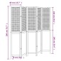 vidaXL 5-tlg. Raumteiler Weiß Massivholz Paulownia vidaXL 5-tlg. Raumteiler Weiß Massivholz Paulownia