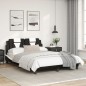 vidaXL Bettgestell mit Kopfteil Schwarz und Weiß 120x200 cm Kunstleder vidaXL Bettgestell mit Kopfteil Schwarz und Weiß 120x200 cm Kunstleder