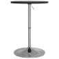 vidaXL Bartisch Schwarz 50x50x90 cm Holzwerkstoff Verchromter Stahl vidaXL Bartisch Schwarz 50x50x90 cm Holzwerkstoff Verchromter Stahl