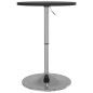 vidaXL Bartisch Schwarz 50x50x90 cm Holzwerkstoff Verchromter Stahl vidaXL Bartisch Schwarz 50x50x90 cm Holzwerkstoff Verchromter Stahl