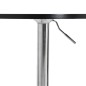 vidaXL Bartisch Schwarz 50x50x90 cm Holzwerkstoff Verchromter Stahl vidaXL Bartisch Schwarz 50x50x90 cm Holzwerkstoff Verchromter Stahl