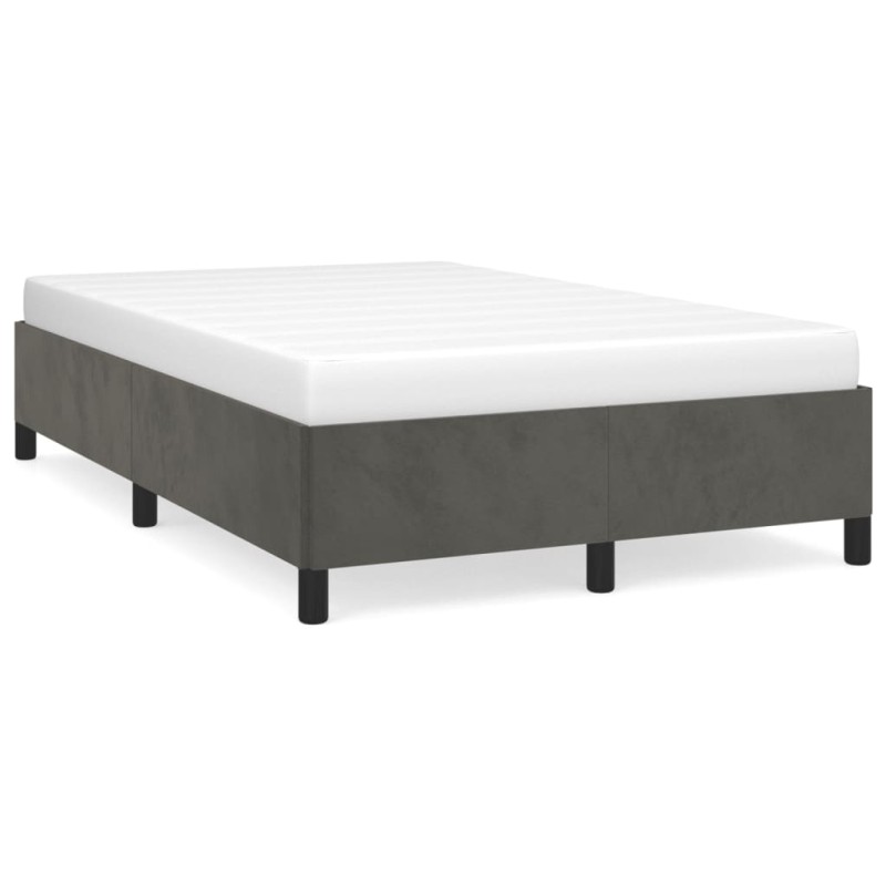 vidaXL Bettgestell Dunkelgrau 120x190 cm Samt vidaXL Bettgestell Dunkelgrau 120x190 cm Samt