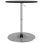 vidaXL Bartisch Schwarz 60x60x90 cm Holzwerkstoff Verchromter Stahl vidaXL Bartisch Schwarz 60x60x90 cm Holzwerkstoff Verchromter Stahl