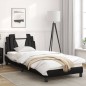 vidaXL Bettgestell mit LED Schwarz und Weiß 90x190 cm Kunstleder vidaXL Bettgestell mit LED Schwarz und Weiß 90x190 cm Kunstleder