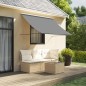vidaXL Markise Einziehbar Anthrazit 200x150 cm Stoff und Stahl vidaXL Markise Einziehbar Anthrazit 200x150 cm Stoff und Stahl
