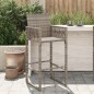 vidaXL Garten-Barhocker 2 Stk. Grau Poly Rattan vidaXL Garten-Barhocker 2 Stk. Grau Poly Rattan