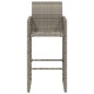 vidaXL Garten-Barhocker 2 Stk. Grau Poly Rattan vidaXL Garten-Barhocker 2 Stk. Grau Poly Rattan
