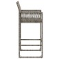 vidaXL Garten-Barhocker 2 Stk. Grau Poly Rattan vidaXL Garten-Barhocker 2 Stk. Grau Poly Rattan