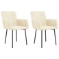 vidaXL Esszimmerstühle 2 Stk. Creme Samt vidaXL Esszimmerstühle 2 Stk. Creme Samt