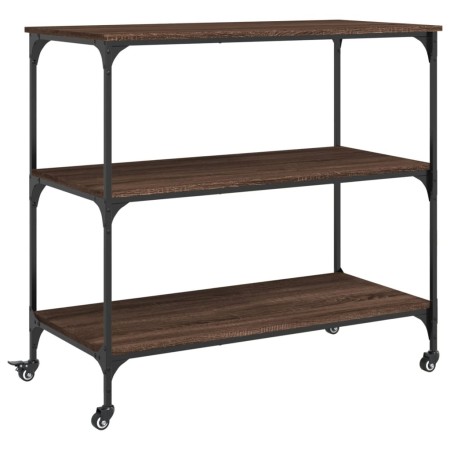 vidaXL Küchenwagen Braun Eichen-Optik 102x50x95 cm Holzwerkstoff
