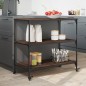 vidaXL Küchenwagen Braun Eichen-Optik 102x50x95 cm Holzwerkstoff vidaXL Küchenwagen Braun Eichen-Optik 102x50x95 cm Holzwerkstoff