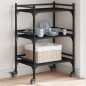 vidaXL Küchenwagen Schwarz 50x35x75,5 cm Holzwerkstoff vidaXL Küchenwagen Schwarz 50x35x75,5 cm Holzwerkstoff