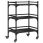 vidaXL Küchenwagen Schwarz 50x35x75,5 cm Holzwerkstoff vidaXL Küchenwagen Schwarz 50x35x75,5 cm Holzwerkstoff