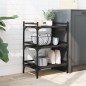 vidaXL Küchenwagen Schwarz 50x35x75,5 cm Holzwerkstoff vidaXL Küchenwagen Schwarz 50x35x75,5 cm Holzwerkstoff