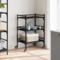 vidaXL Küchenwagen Schwarz 50x35x75,5 cm Holzwerkstoff vidaXL Küchenwagen Schwarz 50x35x75,5 cm Holzwerkstoff