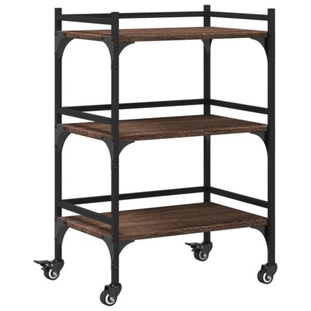vidaXL Küchenwagen Braun Eichen-Optik 50x35x75,5 cm Holzwerkstoff