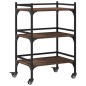 vidaXL Küchenwagen Braun Eichen-Optik 50x35x75,5 cm Holzwerkstoff vidaXL Küchenwagen Braun Eichen-Optik 50x35x75,5 cm Holzwerkstoff