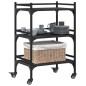 vidaXL Küchenwagen Schwarz 50x35x75,5 cm Holzwerkstoff vidaXL Küchenwagen Schwarz 50x35x75,5 cm Holzwerkstoff
