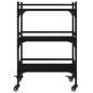 vidaXL Küchenwagen Schwarz 50x35x75,5 cm Holzwerkstoff vidaXL Küchenwagen Schwarz 50x35x75,5 cm Holzwerkstoff