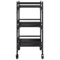 vidaXL Küchenwagen Schwarz 50x35x75,5 cm Holzwerkstoff vidaXL Küchenwagen Schwarz 50x35x75,5 cm Holzwerkstoff