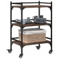 vidaXL Küchenwagen Braun Eichen-Optik 50x35x75,5 cm Holzwerkstoff vidaXL Küchenwagen Braun Eichen-Optik 50x35x75,5 cm Holzwerkstoff