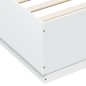 vidaXL Bettgestell mit LED Weiß 140x200 cm Holzwerkstoff vidaXL Bettgestell mit LED Weiß 140x200 cm Holzwerkstoff