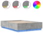 vidaXL Bettgestell mit LED Betongrau 150x200 cm Holzwerkstoff vidaXL Bettgestell mit LED Betongrau 150x200 cm Holzwerkstoff