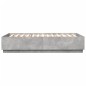vidaXL Bettgestell mit LED Betongrau 150x200 cm Holzwerkstoff vidaXL Bettgestell mit LED Betongrau 150x200 cm Holzwerkstoff