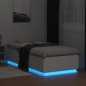 vidaXL Bettgestell mit LED Weiß 90x200 cm Holzwerkstoff vidaXL Bettgestell mit LED Weiß 90x200 cm Holzwerkstoff
