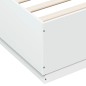 vidaXL Bettgestell mit LED Weiß 120x200 cm Holzwerkstoff vidaXL Bettgestell mit LED Weiß 120x200 cm Holzwerkstoff
